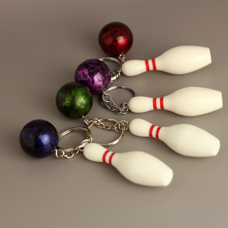 

Colorful Sports Simulation Bowling Keychain Pendant - Fun Souvenir Gift Green