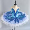 Girl Professional Ballet Tutu Dance Dress Performance Costume Kids Ballerina Dancewear White Swan Lake Pancake Princess Dresses