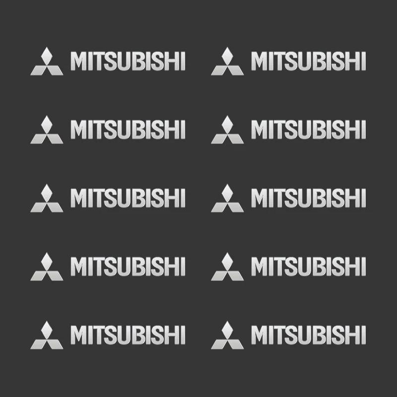 4pcs/10pcs Metal Emblem Auto Decor Decals Car Window Wiper Stickers For Mitsubishi Lancer Asx Outlander Pajero Sport L200 Galant