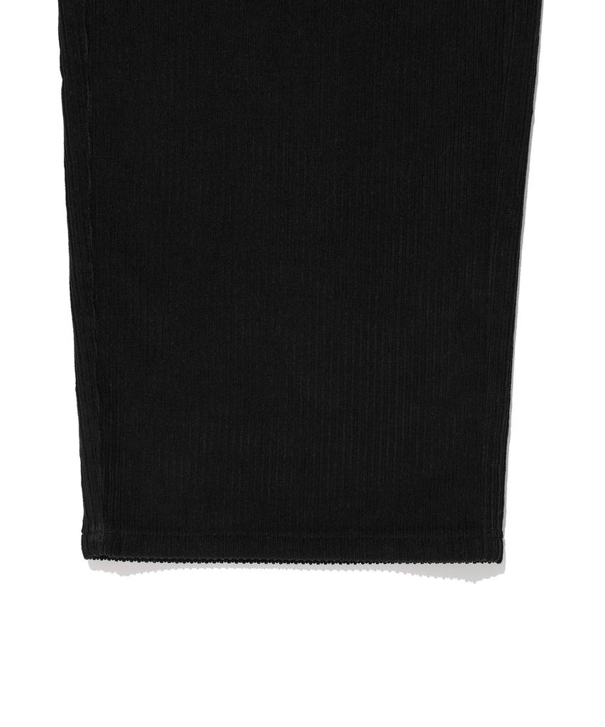 WACKY WILLY Women'S Corduroy Semi-Wide Pants Black