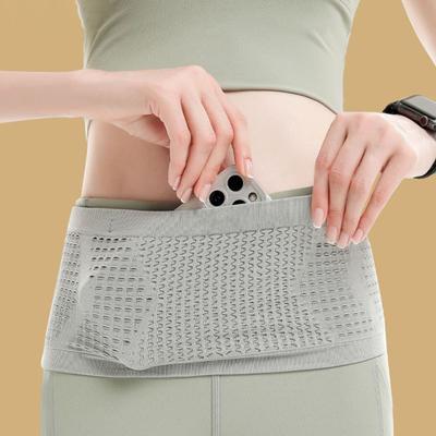Slim Running Belt Bag Ultra-thin Breathable Large Capacity Fanny Pack Multifunctional Invisible Phone Storage Bag Women Men Sports Fitness Waist Pouch