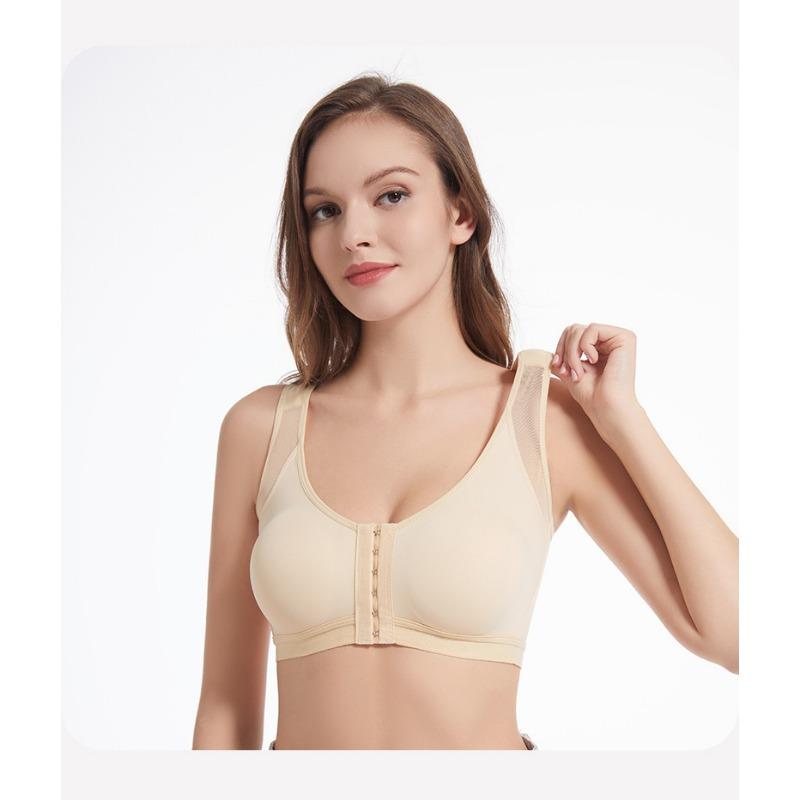 Plus Size Front Closure Breathable Sports Bra For Fitness Women