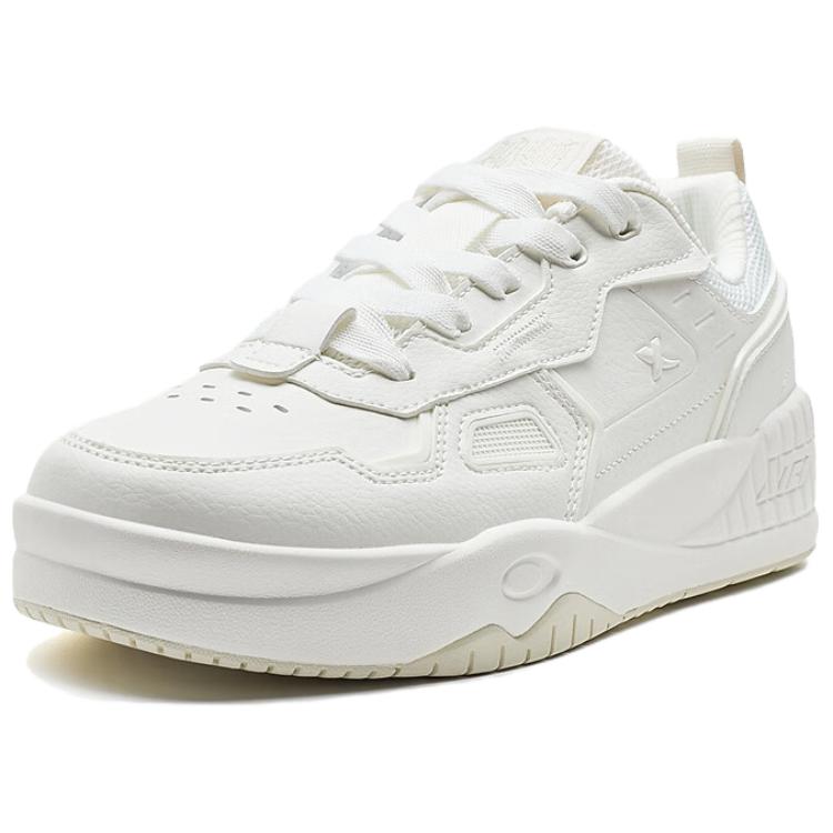 Xtep Qilang Lite Comfortable Versatile Non-Slip Wear-Resistant Low-Top Skate Shoes Women skate shoes White 975218310031-5