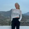 Neck Sleevewhite Long Round Women Elegant Striped See Through Outfits Tshirts Tees Skinny Club Tops