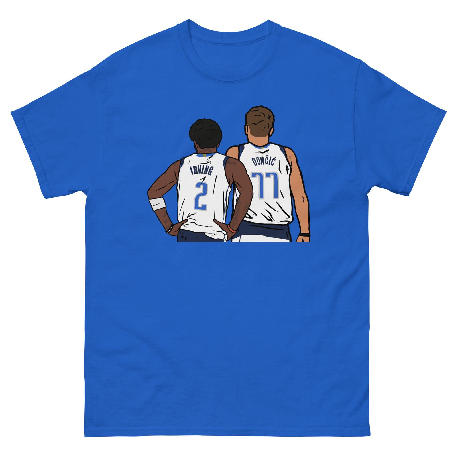 Kyrie Irving and Luka Doncic BackTo T-shirt L