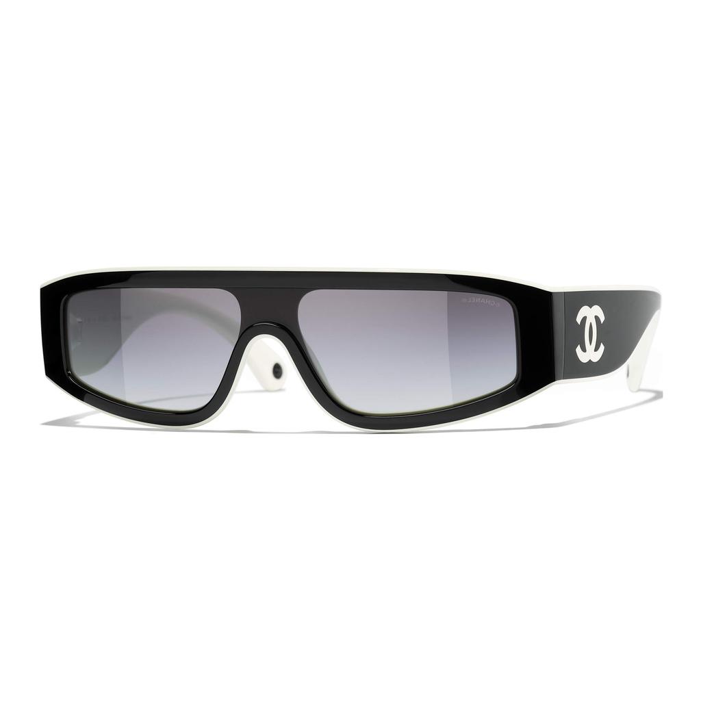Chanel Irregular Frame Acetate Sunglasses Unisex sunglasses Black CH6057-1656/S6