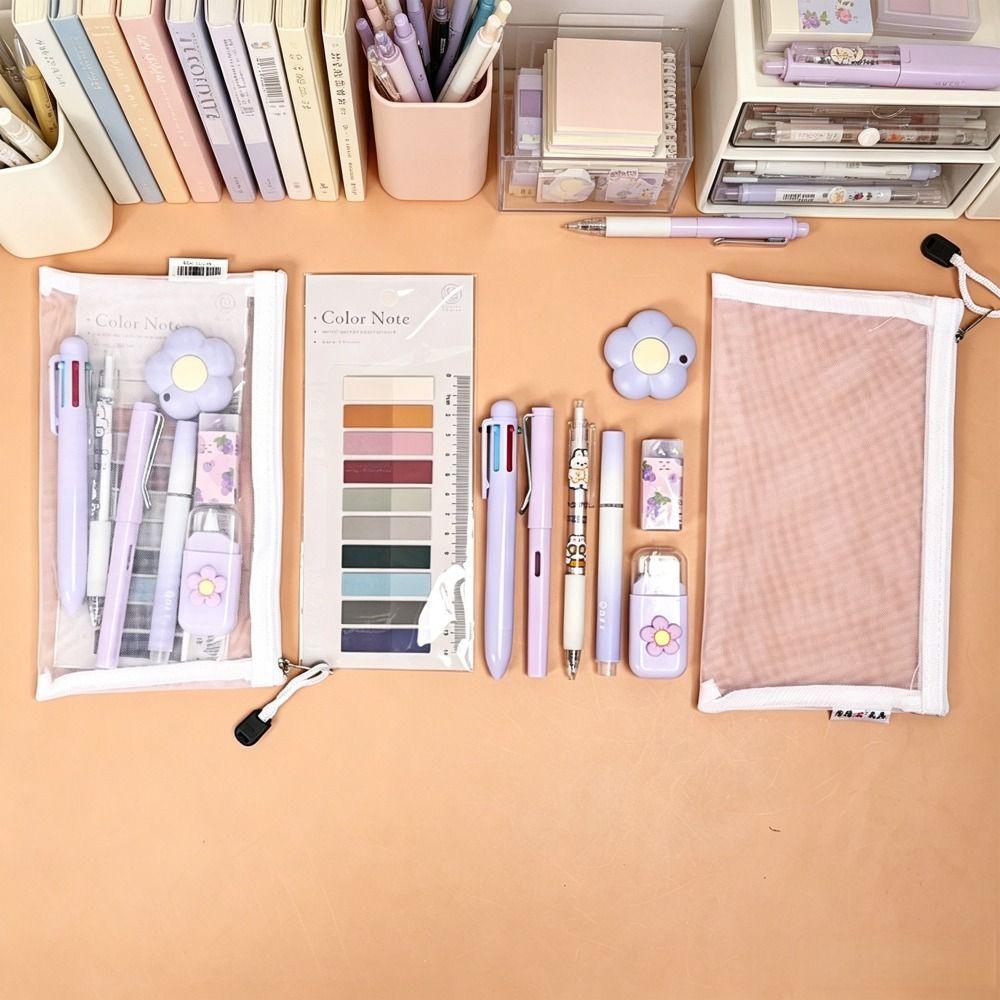 9 Stück/Set 9-in-1 Schreibwaren-Set Kunststoff-Gelkugelschreiber Langlebig Mehrfarbiger Stift Zurück zur Schule Geschenke