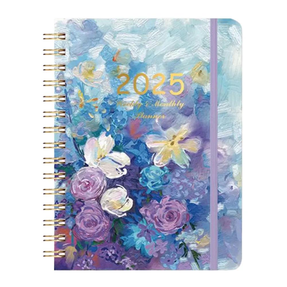 2025 A5 Weekly Planner Notebook Spiral Bound Monthly Planner Calendar Planner for Office School