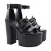 Fashion Plus Size 35-43 Sandals For Women 2025 Summer New Platform High Heels Belt Buckle Wedges Ankle Strap Roman Sandals Female