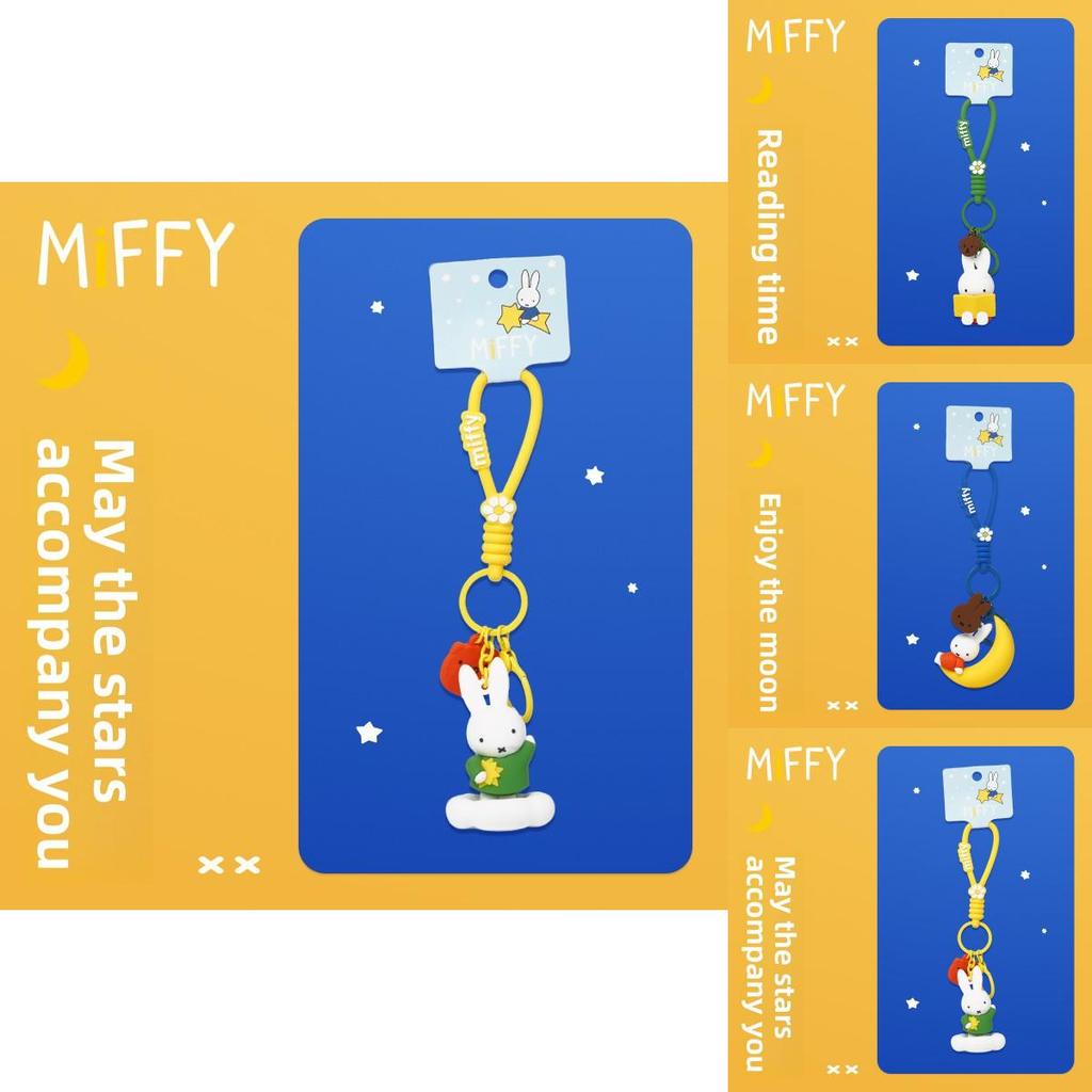 Miffy Star And Moon Resin Keychain With Resin Material For Kids And Collectors