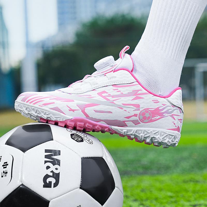 Cross-border New 2025 New Girls and Boys Long Nails Football Shoes Broken Nails Student Velcro Spin Training Shoes