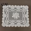 Vintage Floral Lace Placemats Retro Placemat, White Doilies, Embroidered Table Mat, Washable Pads for Small Tables Sheer Mesh Doily Tea Cup,