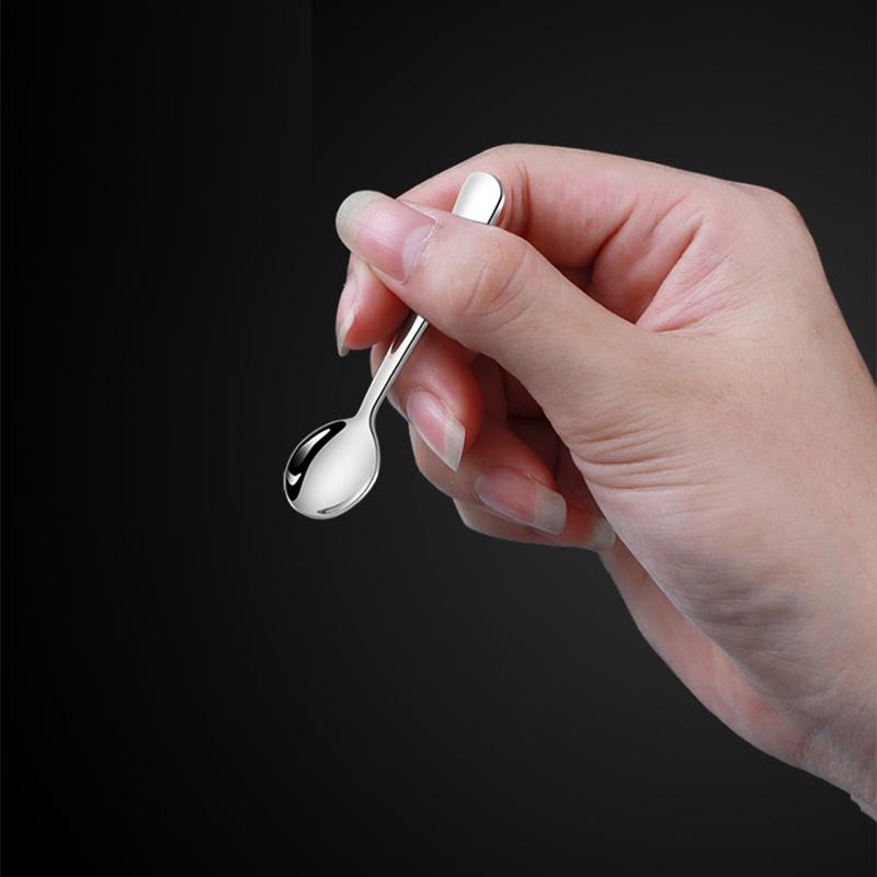 Cucchiaio per condimenti in acciaio inossidabile 304, cucchiaino per sale, cucchiaino per mescolare il caffè, cucchiaino da dessert carino, mini cucchiaino da gelato