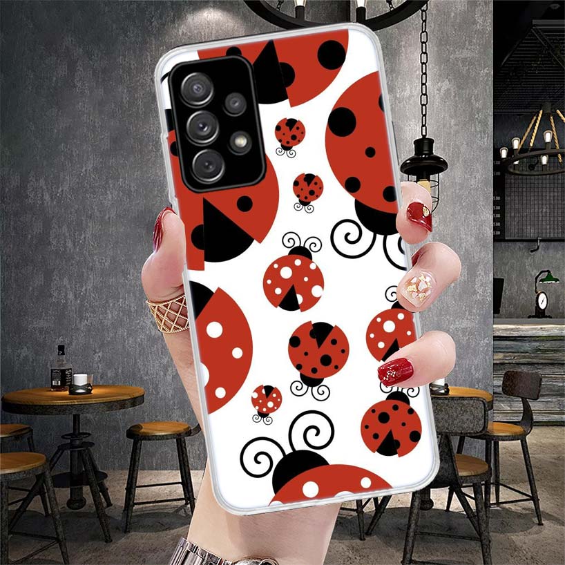 Insect Seven-Star ladybug Phone Case For Samsung Galaxy A13 A14 A15 A16 A17 A53 A54 A55 A56 A57 A33 A34 A35 A36 A37 A23 A24 A25