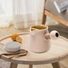 Ceramic Teapot for Boiling Water Porcelain Tea Pot with Side Handle House Restaurant