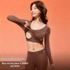 Fixed Cup 5.0 Ultra-Thin Seamless Warm Women's Underwear Set with Built-In Bra, Base Layer for Autumn.