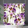 Shower Curtain Waterproof And Mildew-Proof 3D Digital Printing Plant Flower Plant Shower Curtain Bathroom Partition