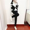 2023 Autumn Winter New Fashion Women Casual Sport Suits Big Size Knitted Sweater Blouse Tops and Pants Trousers 2 Pcs Sets S-2XL