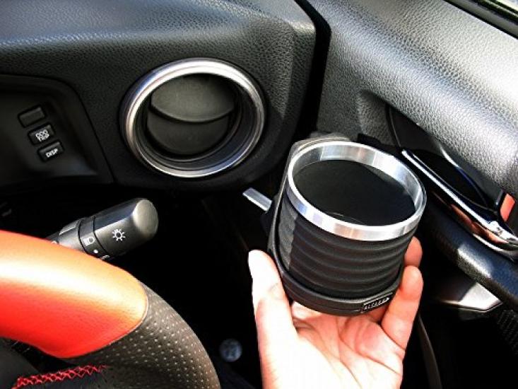 ALCABO Drink Black with Ring and for Toyota 86 and Subaru BRZ Holder, Cup, (ZN6) (ZC6), Right-Hand Drive, AL-T120BS