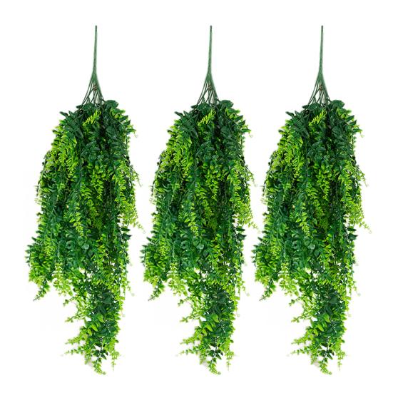 1/2/3/4Pcs Simulated Green Plants Handmade Artificial Labia Leaves No Maintenance Waterproof Garland Garden Decor