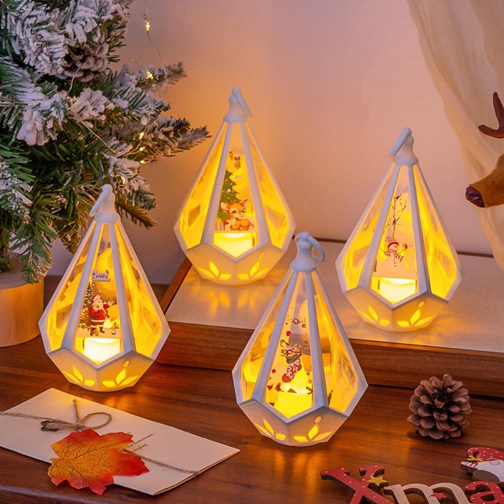 Santa Claus Xmas Ornaments New Year Atmosphere Lights  Lamp Supplies