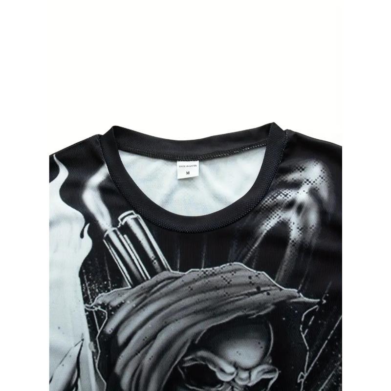 Summer Men's Bizarre Style 3D Color Printed Fashionable Comfortable Loose Casual Short Sleeved Sport Wear