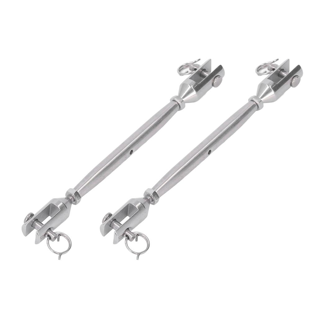 2 Stück Spannschloss Gabel-Gabel Edelstahl Hakenverbinder Befestigungselement für Marine M4