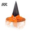 Halloween Party Accessory Witch Wizard Hat, Adult Kids Cosplay Cone Hat with Spider Pointed Web Star Decor, Gothic Costume Prop, Trick or Treat for