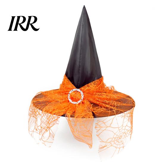 Halloween Party Accessory Witch Wizard Hat, Adult Kids Cosplay Cone Hat with Spider Pointed Web Star Decor, Gothic Costume Prop, Trick or Treat for