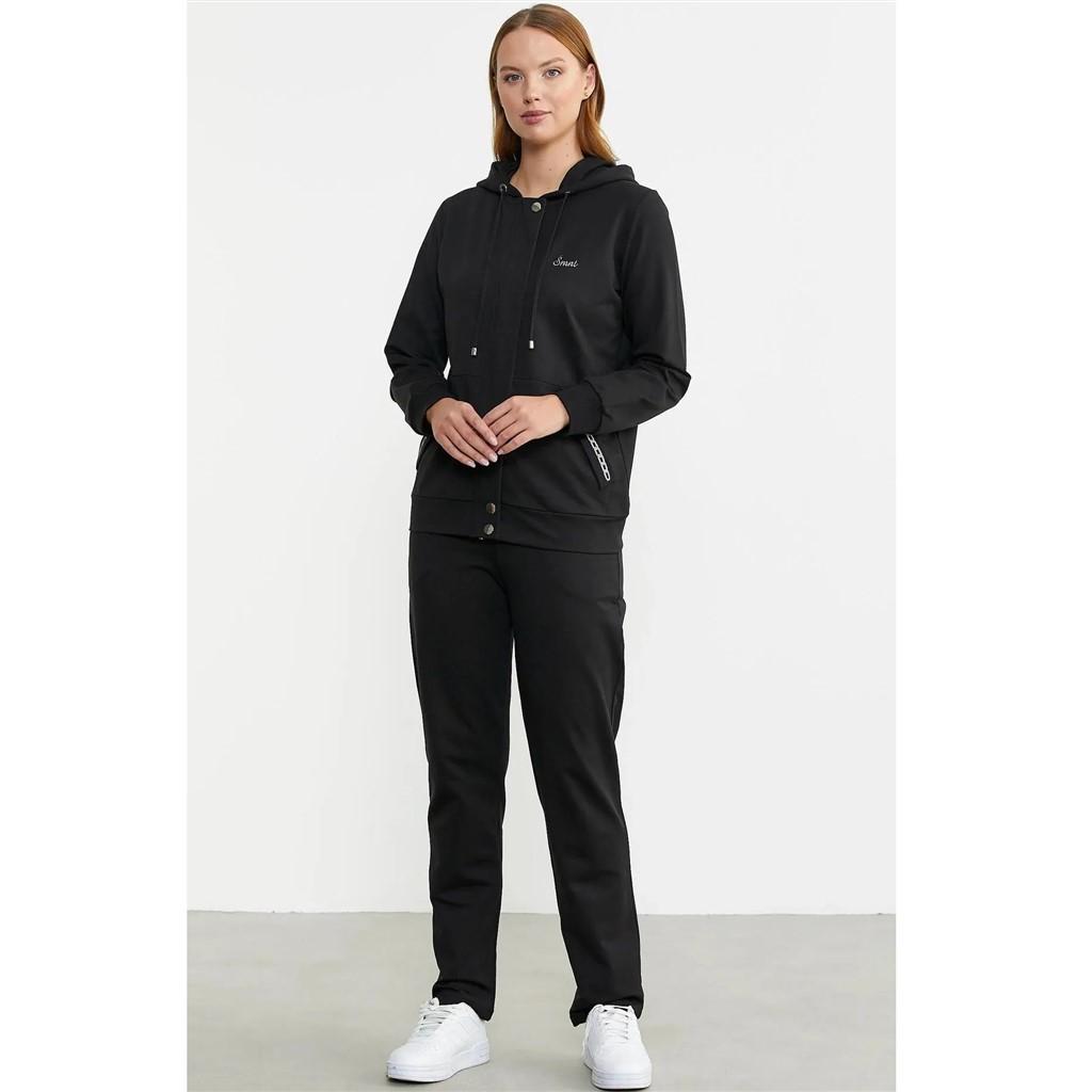 

Sementa Pocket Zippered Hooded Women s Tracksuit Set M чёрный