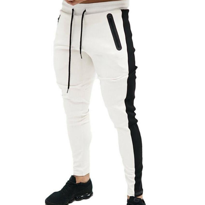 Pánské kalhoty Slim Fit s elastickým páskem Track Fleecové kalhoty Ležérní Úzké tepláky