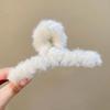 Hair Claw Plush Decor Strong Grip Back Head Hair Clip Women Large Shower Hair Clamp Hair Styling Tool