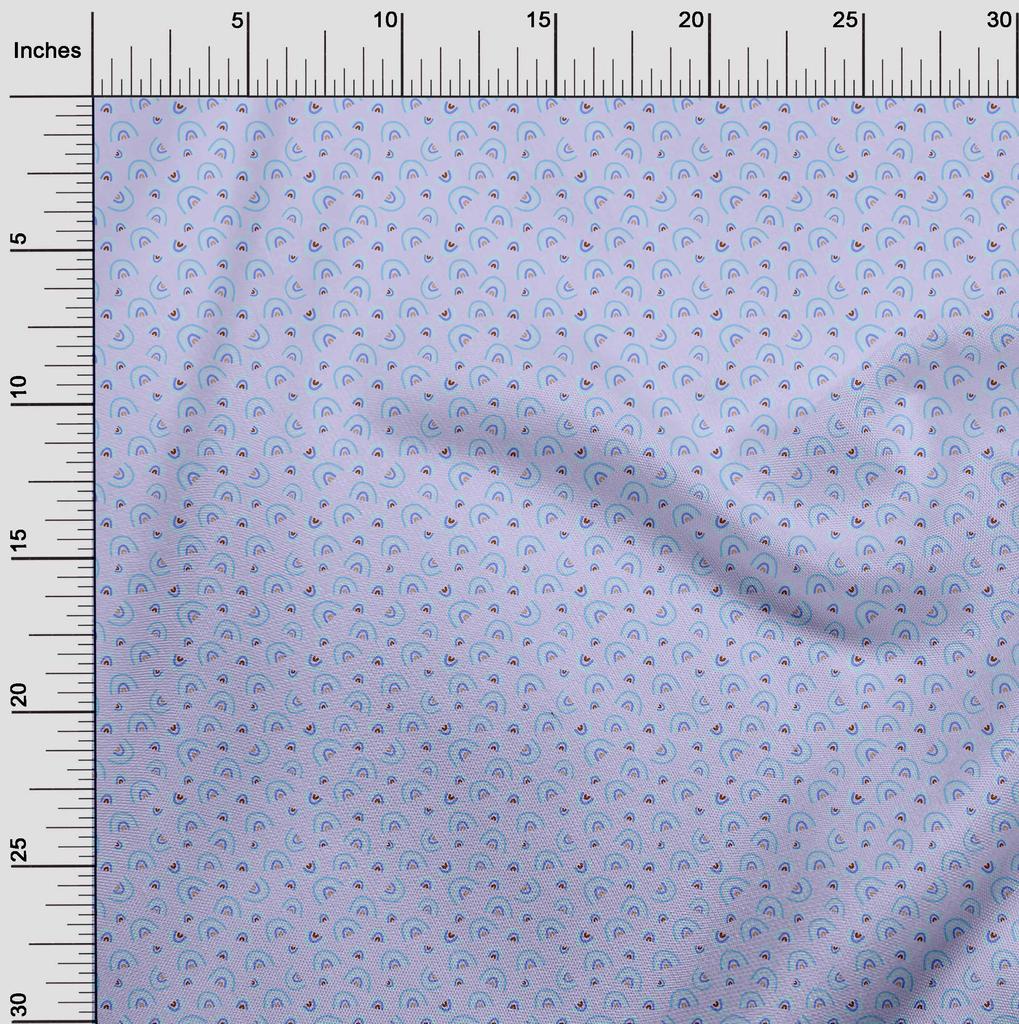 oneOone Cotton Flex Light Green Fabric Kids Rainbow Craft Projects Decor Fabric Printed By The Yard 40 Inch