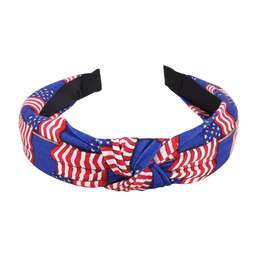 Patriotic Women's Headbands American Flag Design Red White Blue Stars Hair Decors For 4th July Celebration Accessory