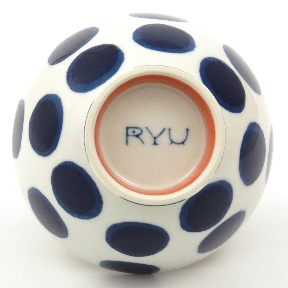 Hasami Ware Tenryu Pottery Polka Dot Rice Bowl Pair