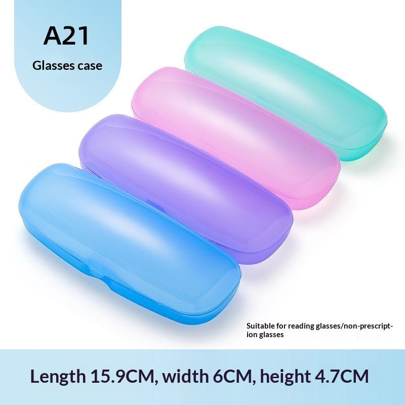 Sunglasses Case Hard Frosted Plastic Ultra Light Portable Dustproof Eyewear Storage Box for Business Trip Travel