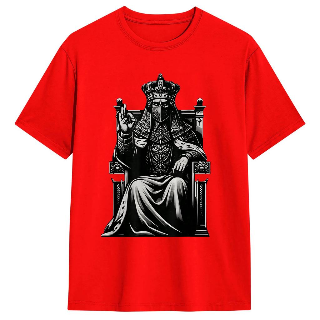 Sliver Mask King Baldwin IV Meme T-Shirt Summer 100 Cotton T-Shirts For Men's Trendy Cool Casual Tee Shirt Short-Sleeve Clothes