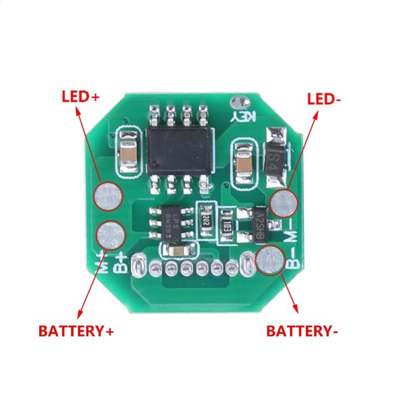 Compactly Flashlight Driver Board Type C LED Driver Board For DIY Flashlights With Overcharge Protections 3.7-4.2V Input
