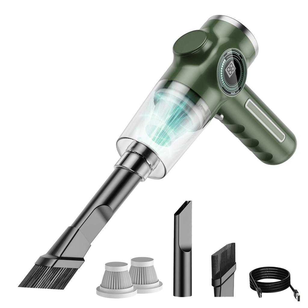 Portable Vacuum Cleaner for Home Car with Flat and Brush Nozzle Battery Display Dightal Screen