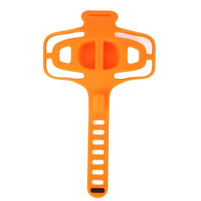 Supporto per Telefono in Silicone per Bici con Cinghia Supporto Bicicletta Moto Scooter Manubrio Morsetto per Cellulare Arancione