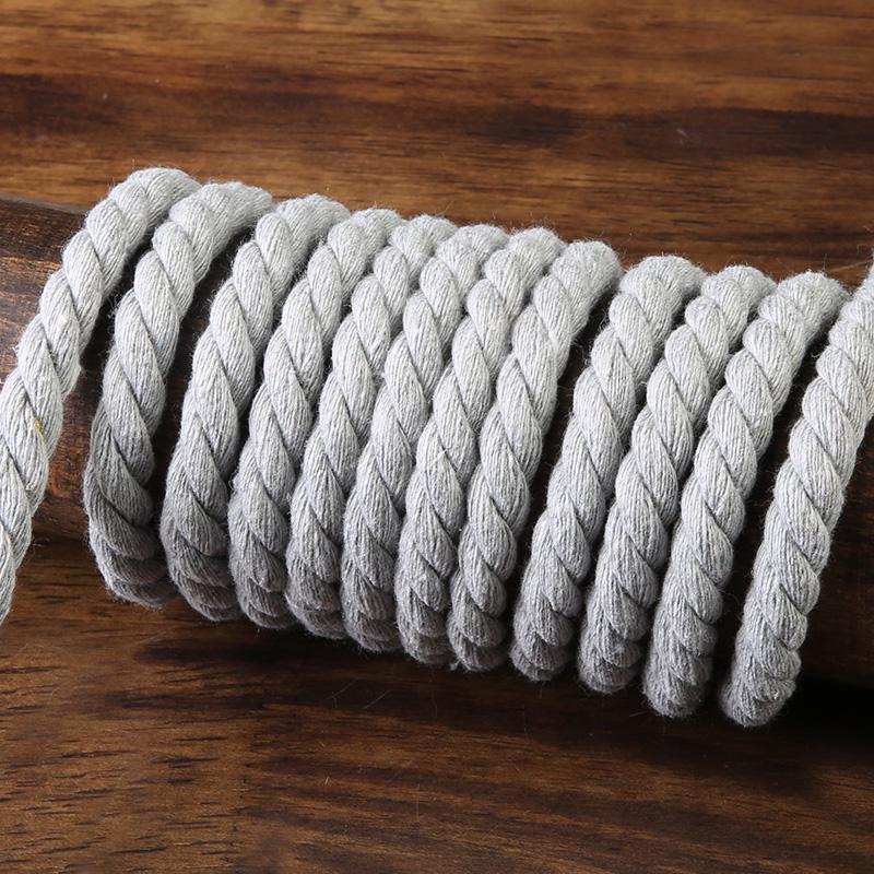 Sturdy Handmade Three-Strand Cotton-Hemp Rope for DIY Projects - Thick White Binding or Air Conditioner Water Pipe