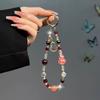New mobile phone chain, Guofeng diamond-encrusted hoist, mobile phone case, lanyard, high-end beaded pendant, key chain, bag pendant.