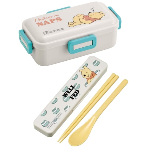 Skater Bento Box Disney Winnie the Pooh BOLD&TRU 530ml Antibacterial Fluffy Dome Lid for Women Made in Japan PFLB6AG-A