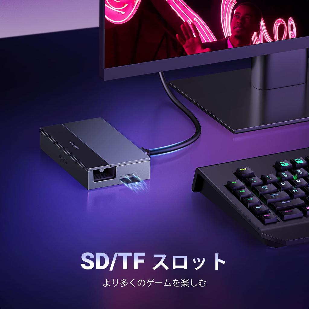 UGREEN TV Dock for Steam Hub Docking HDMI 10Gbps x 1000Mbps 2 x USB Card 100W PD No Adjustable Angle Stand Deck/Switch/Rog Ally/Legion Go, 9-in-1