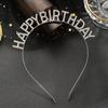 Headbands Happy Birthday Hair Hoop Hairbands Fashion Hair Accessories Rhinestone Girls Kids Women Crowns