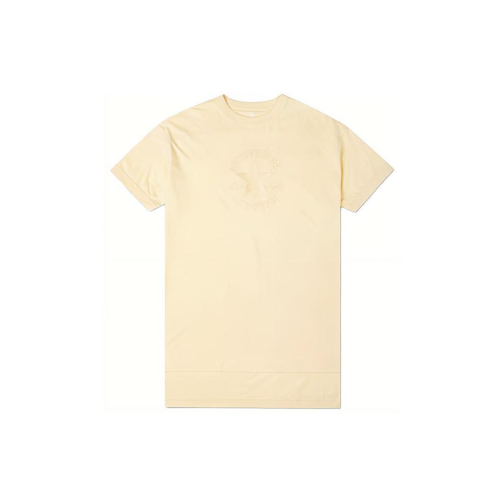 Converse Drop Shoulder Sleeve T Shirt Women's Light Yellow 10021721-A01