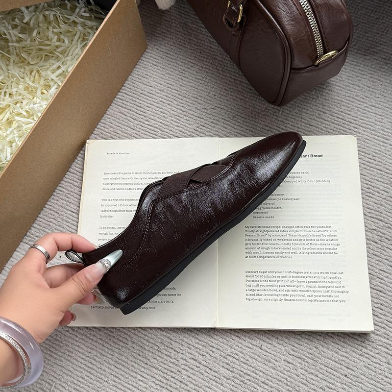 Fashion Round Toe Women's Flats Shoes Fashion Casual Designer Elegant Loafer 2025 New Brand Soft Women Single Shoes Zapatillas De Mujer