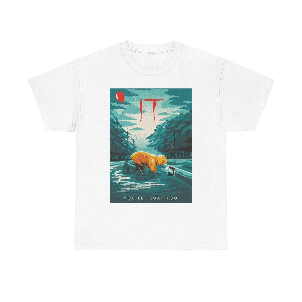 It Horror Movie Tshirt Movie Poster Retro Scary Clown Unisex Heavy Cotton Tee Unisex T-Shirt S