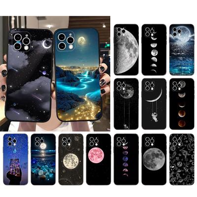 Space Moon Phone Case For iPhone Samsung Galaxy Redmi Xiaomi Oppo OnePlus Note S A 7 8 9 10 11 12 13 14 20 21 22 23 53 54 Pro Max Plus Ultra TPU Soft