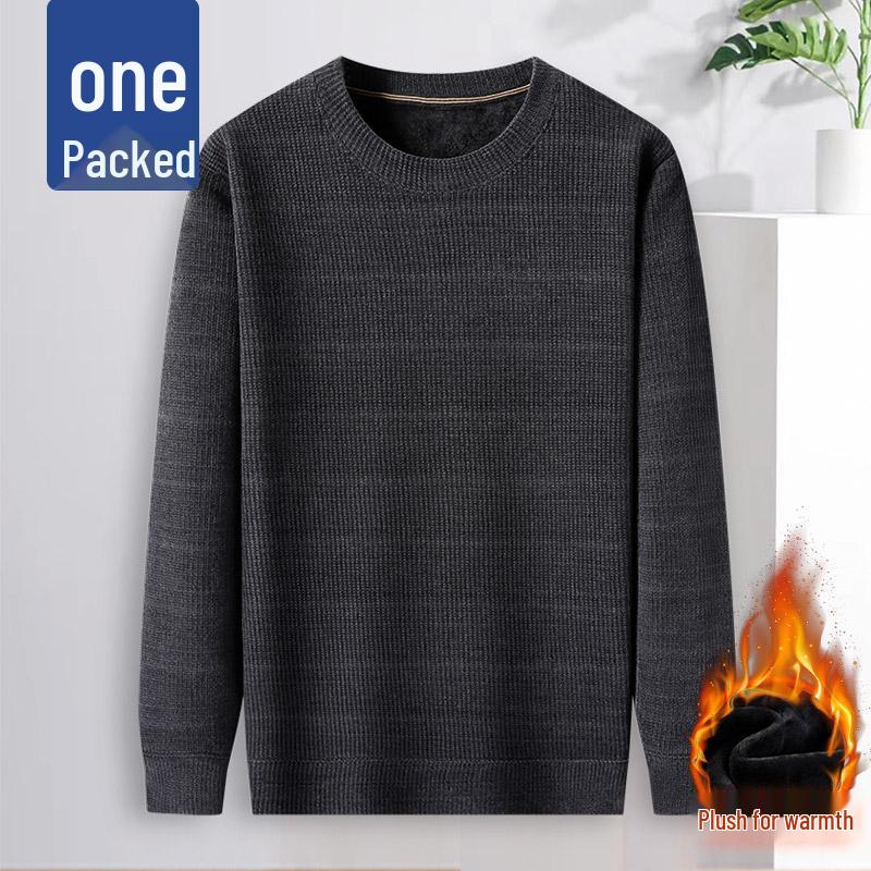 Men's Chenille Velvet-Lined Warm Sweater for Dad and Grandpa – Autumn/Winter